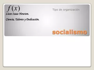 socialismo