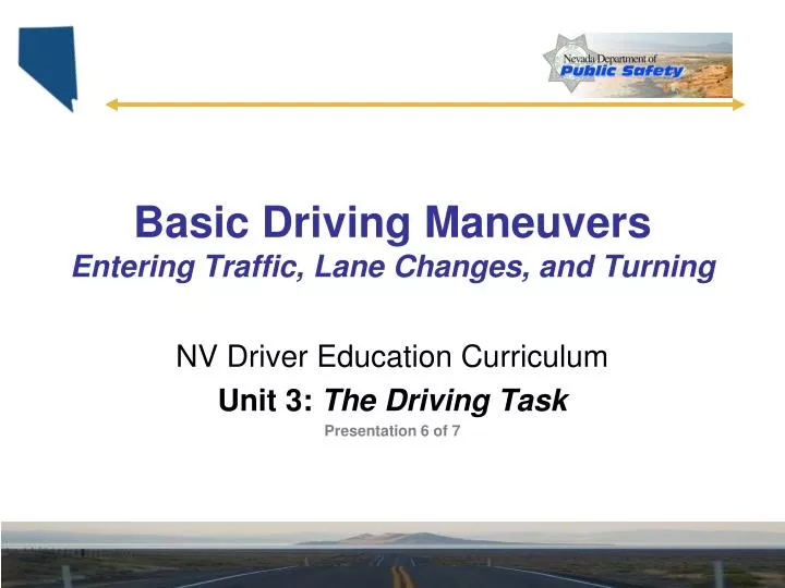 basic driving maneuvers entering traffic lane changes and turning
