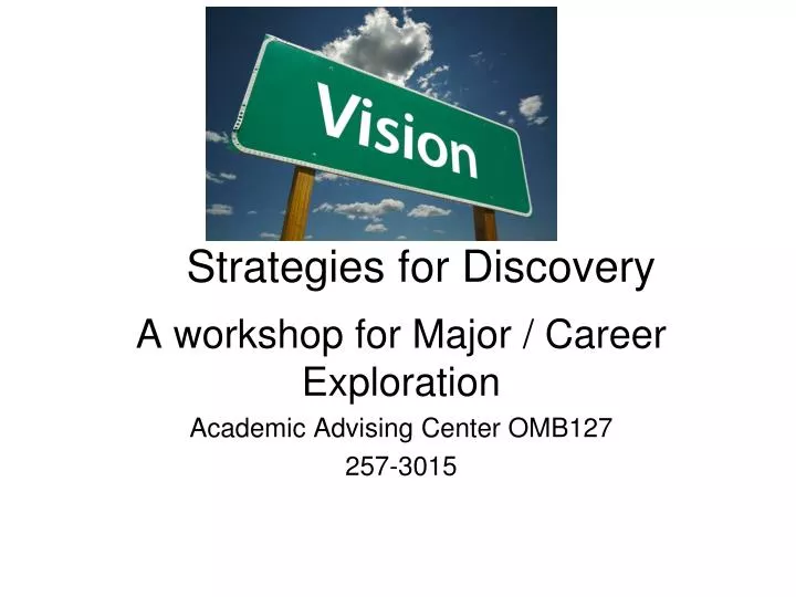 strategies for discovery