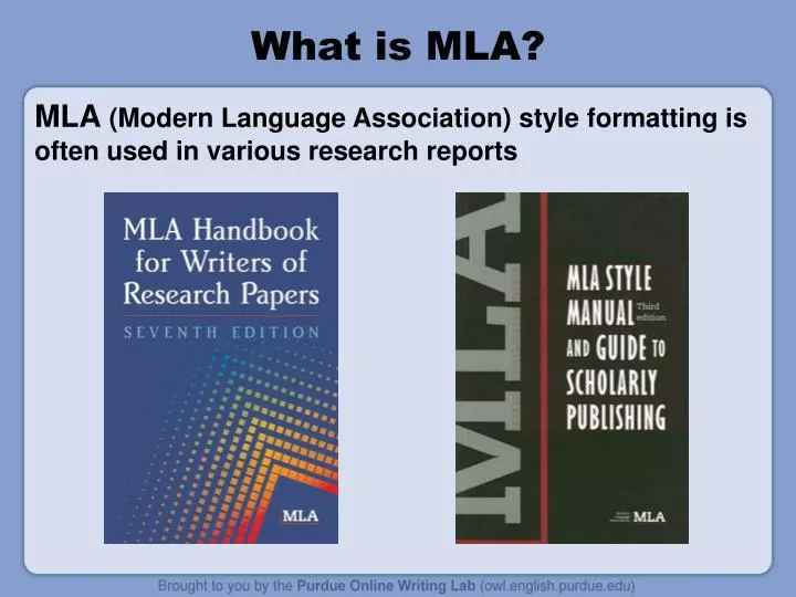 what is mla