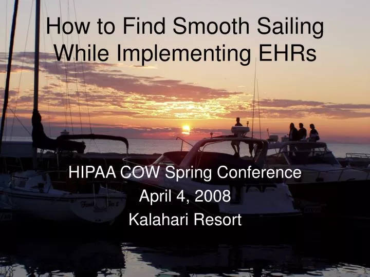 how to find smooth sailing while implementing ehrs