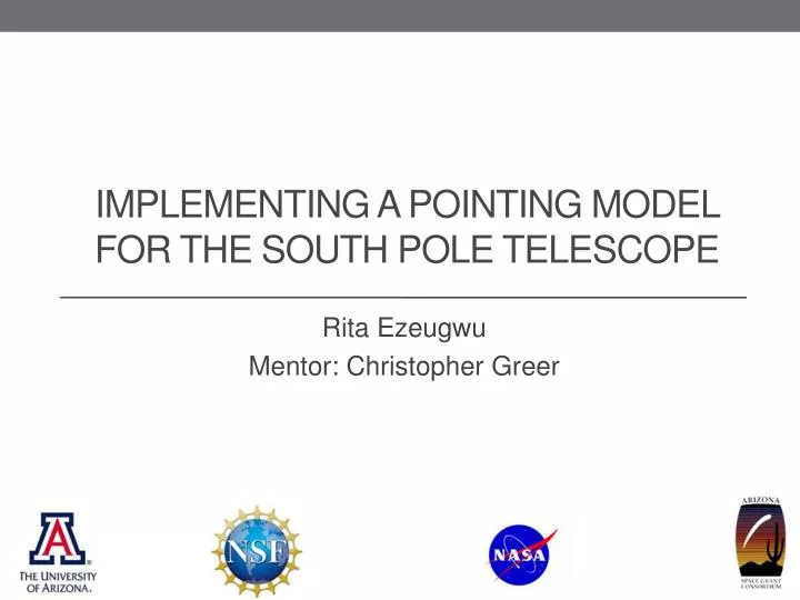 implementing a pointing model for the south pole telescope