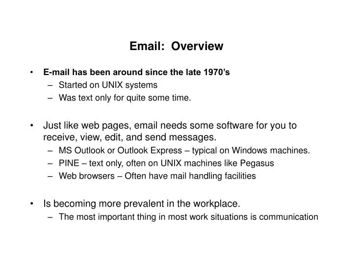 email overview