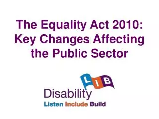 the equality act 2010 key changes affecting the public sector