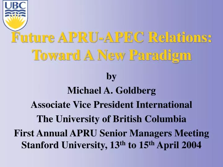 future apru apec relations toward a new paradigm