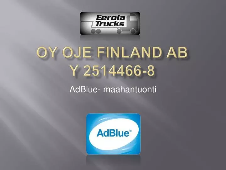 oy oje finland ab y 2514466 8