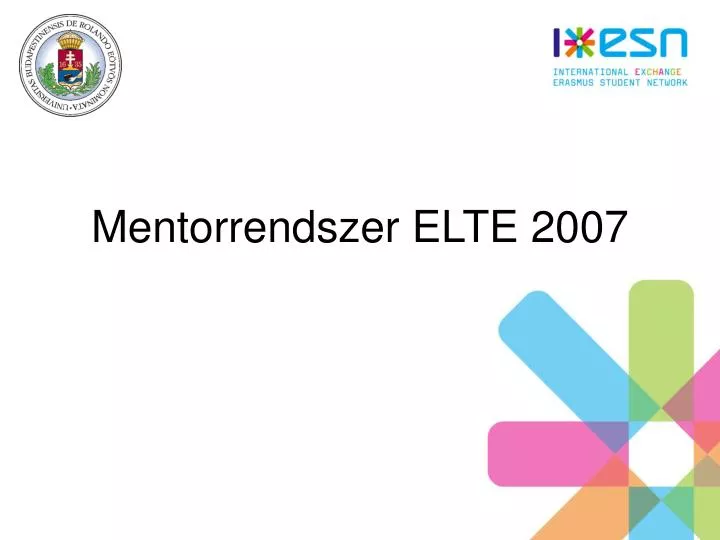 mentorrendszer elte 2007