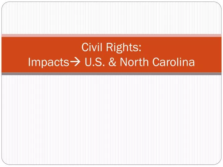 civil rights impacts u s north carolina
