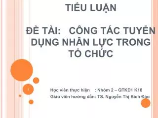 ti u lu n t i c ng t c tuy n d ng nh n l c trong t ch c