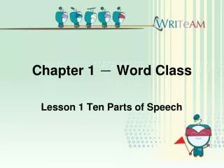 Chapter 1 ? Word Class