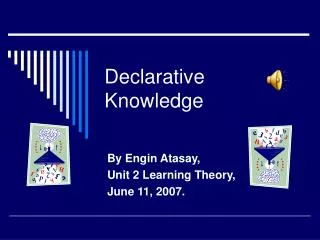 Declarative Knowledge