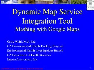 Dynamic Map Service Integration Tool Mashing with Google Maps