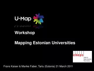Workshop Mapping Estonian Universities
