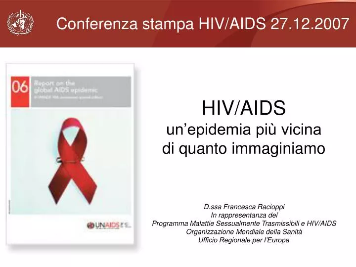 conferenza stampa hiv aids 27 12 2007