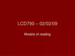 LCD790 – 02/02/09