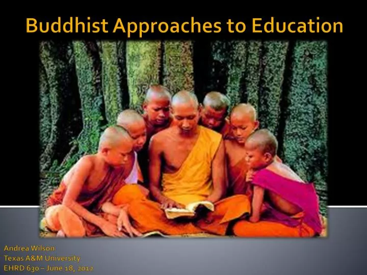 buddhist approaches to ed ucation