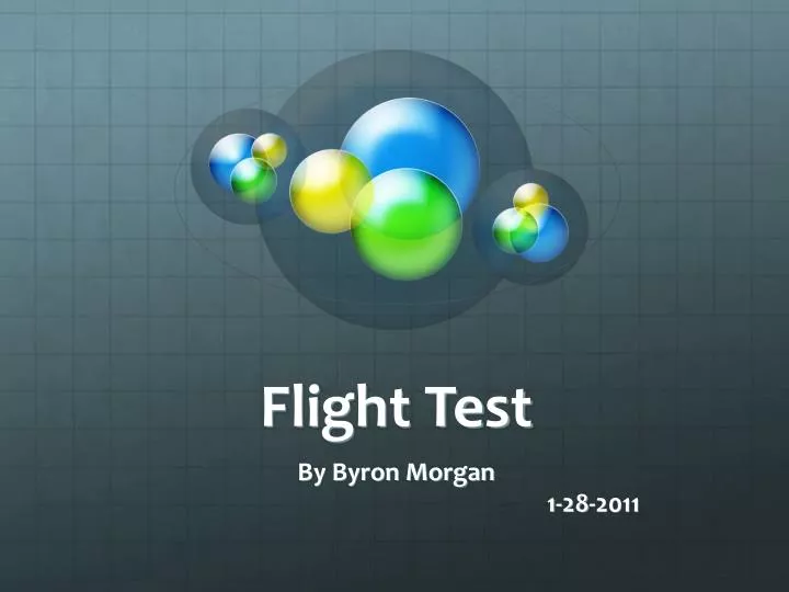 flight test