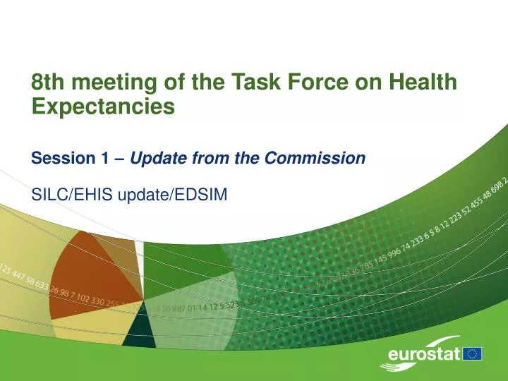 8th meeting of the task force on health expectancies