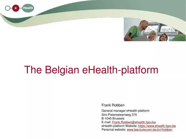 the belgian ehealth platform