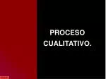 PROCESO CUALITATIVO. - slide 1