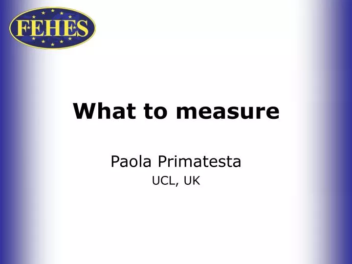 what to measure