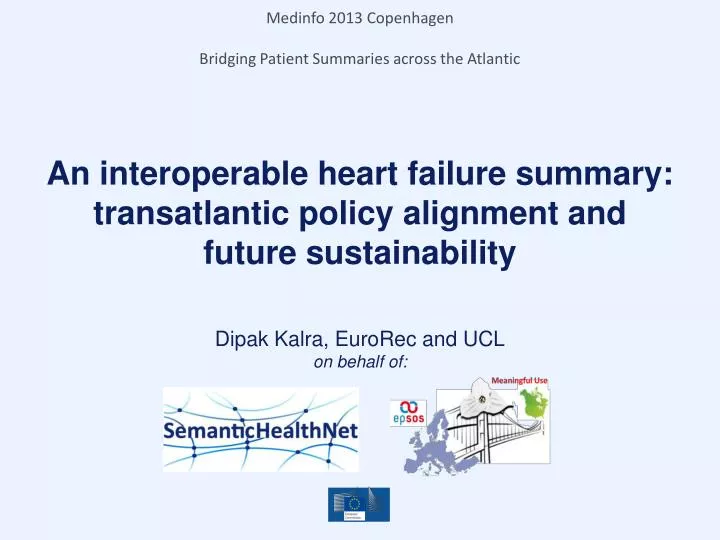 an interoperable heart failure summary transatlantic policy alignment and future sustainability