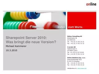sharepoint server 2010 was bringt die neue version