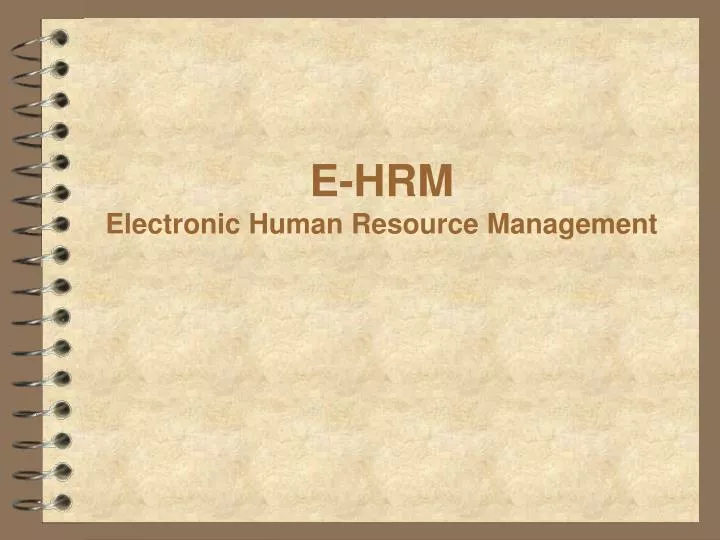 e hrm electronic human resource management