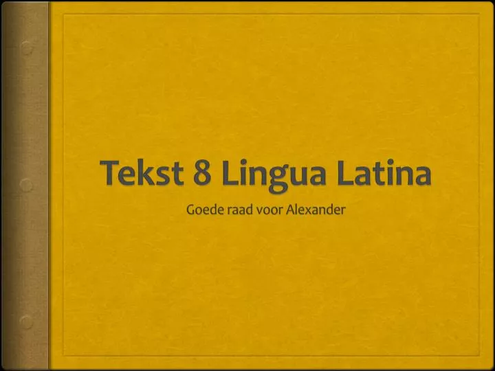 tekst 8 lingua latina