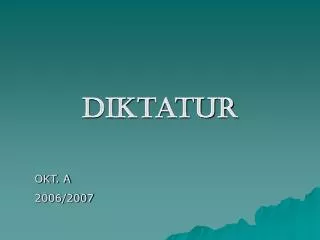 diktatur