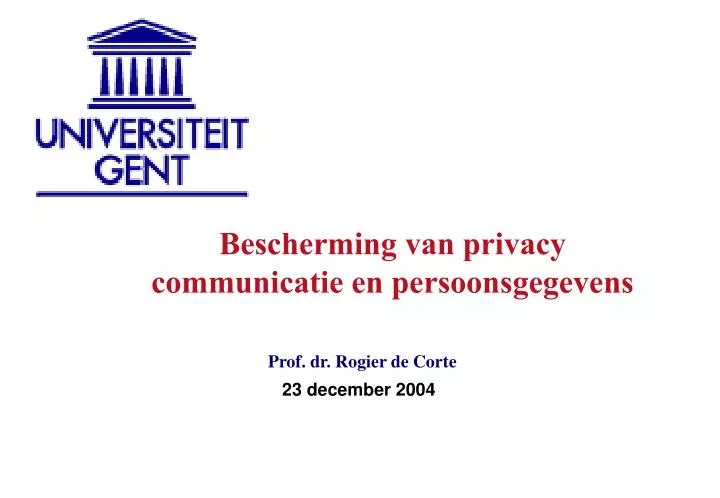 bescherming van privacy communicatie en persoonsgegevens
