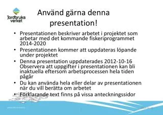 anv nd g rna denna presentation