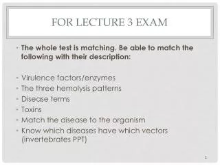 For Lecture 3 Exam