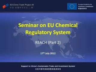 Seminar on EU Chemical Regulatory System