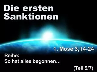 die ersten sanktionen