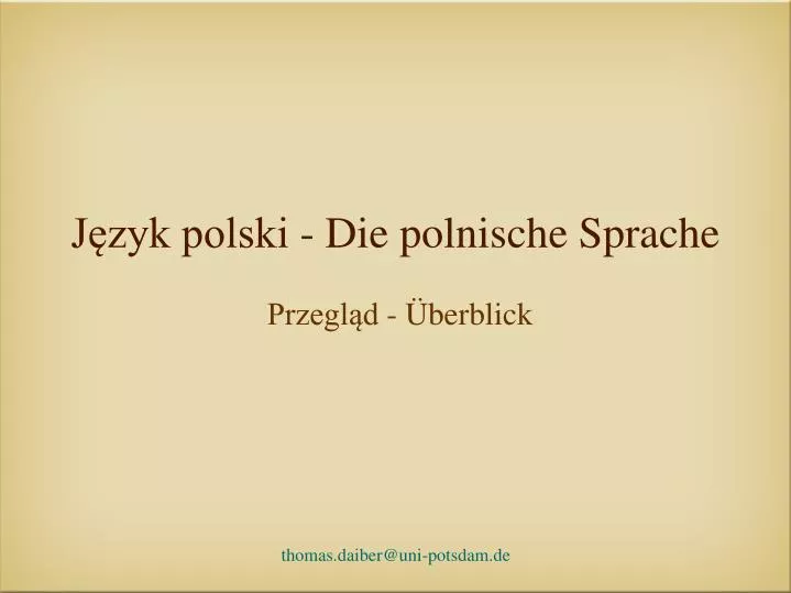 j zyk polski die polnische sprache