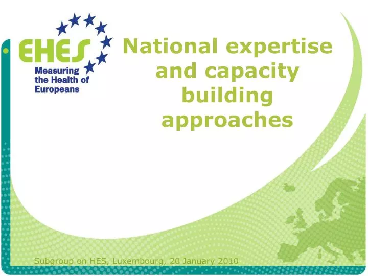 national expertise and capacity building approaches
