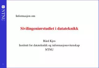 sivilingeni rstudiet i datateknikk