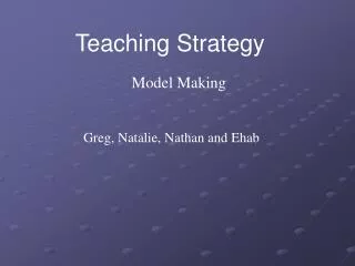 Teaching Strategy