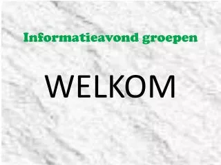 informatieavond groepen