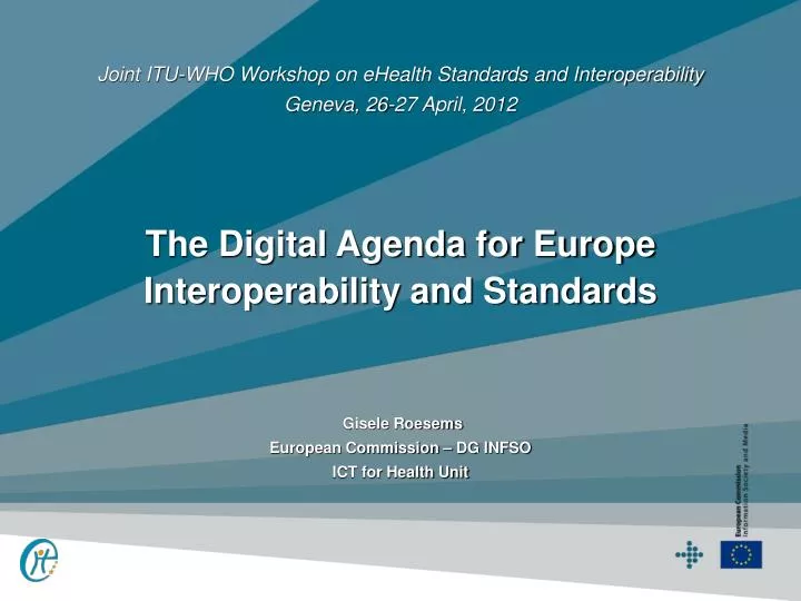 the digital agenda for europe interoperability and standards