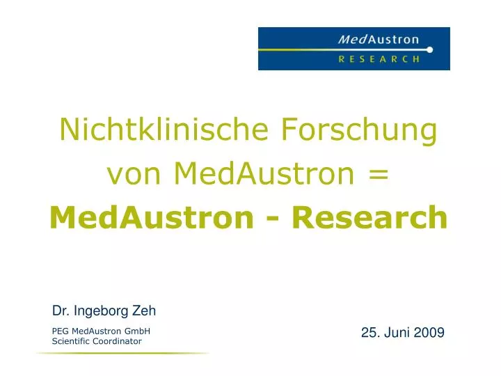 nichtklinische forschung von medaustron medaustron research