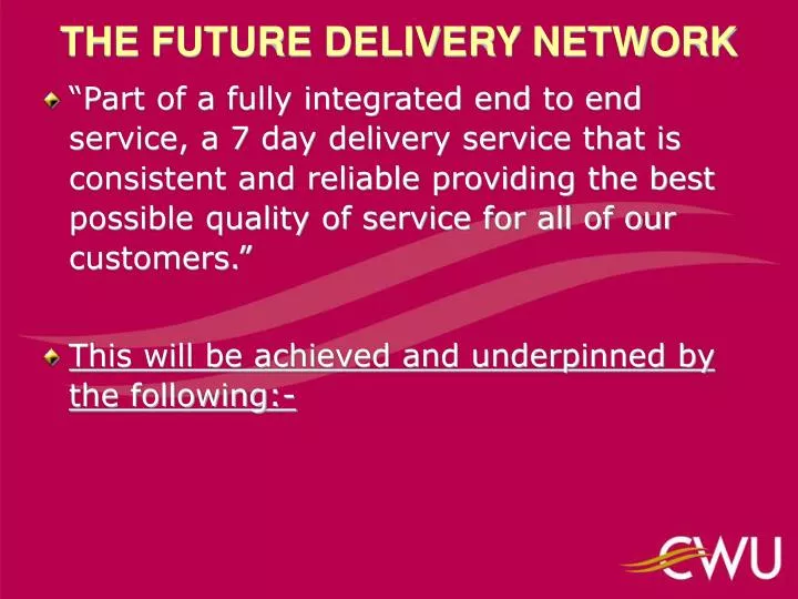 the future delivery network