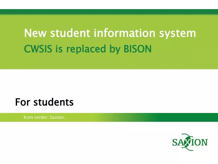 new student information system