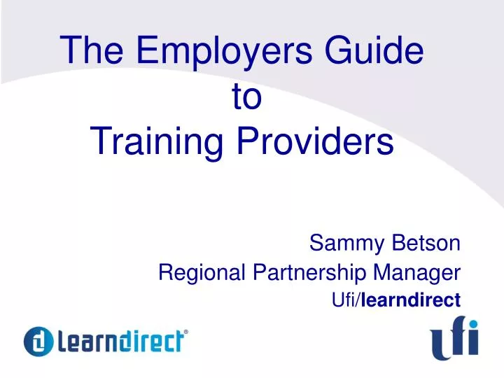 the employers guide to training providers