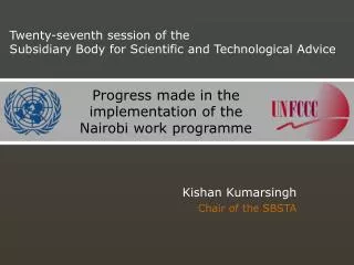 Progress made in the implementation of the Nairobi work programme