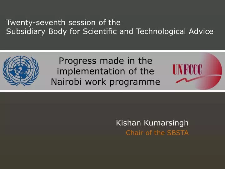 progress made in the implementation of the nairobi work programme