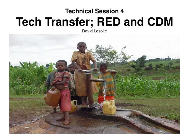 technical session 4 tech transfer red and cdm david lesolle