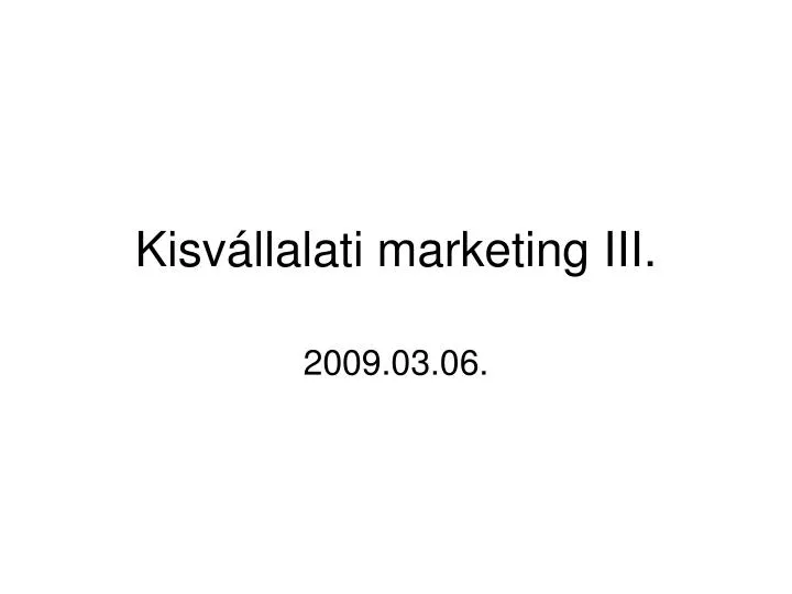 kisv llalati marketing iii