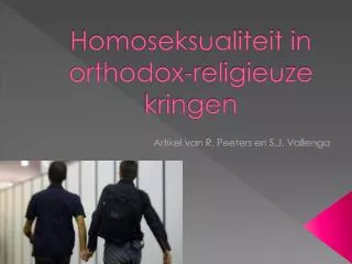 Homoseksualiteit in orthodox-religieuze kringen